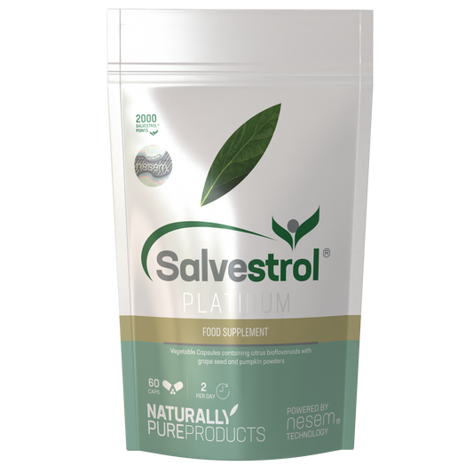 Salvestrol Platinum 60 pack, front (alternate view)
