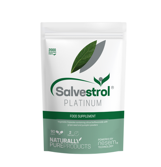 Salvestrol Platinum 90 salvestrols pouch, front